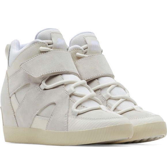 🆕 SOREL Out N About Sports Wedge LaceUp Sneaker, White/Sea Salt Size 8.5 - Picture 10 of 11
